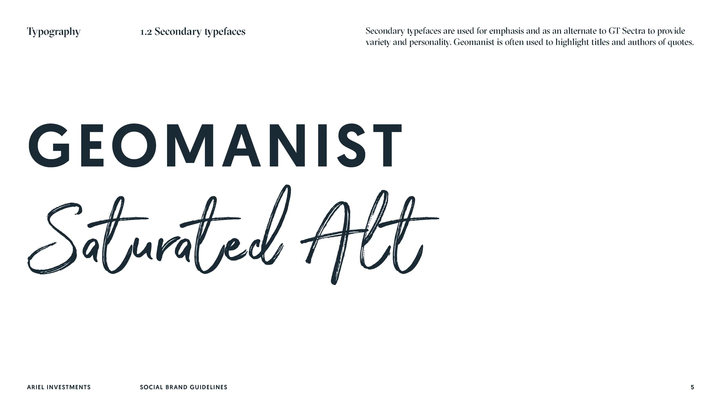 Ariel editorial/digital template.
